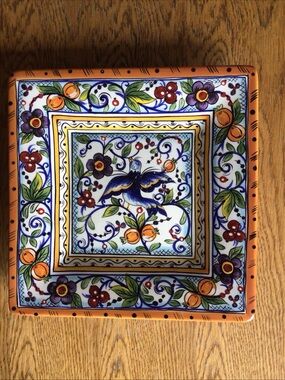 Dario Farrucci Designs 9” Square Plate Excellent